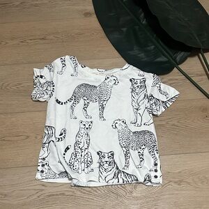 White Animal Print T-Shirt